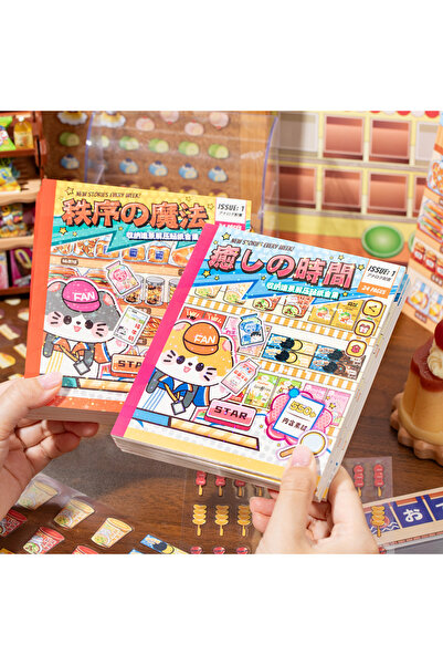Choice1 All Retro Cartoon Japanese Stationery Stickers Book 24/48 Pcs Decorat...