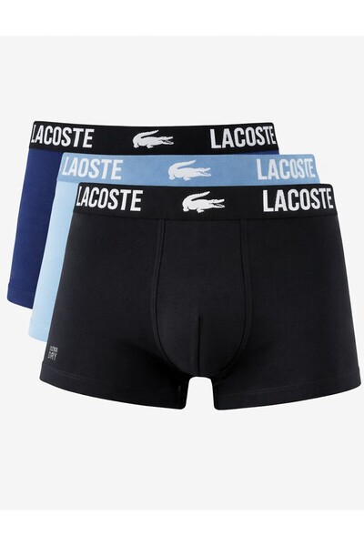 Lacoste Ultra Dry Cotton Stretch Ultra Comfortable Trunk Erkek 3lü Boxer Mavi...