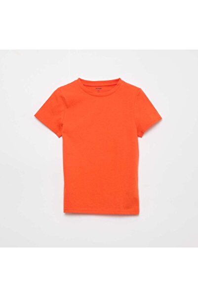 KIABI Basic plain jersey T-shirt ORANGE