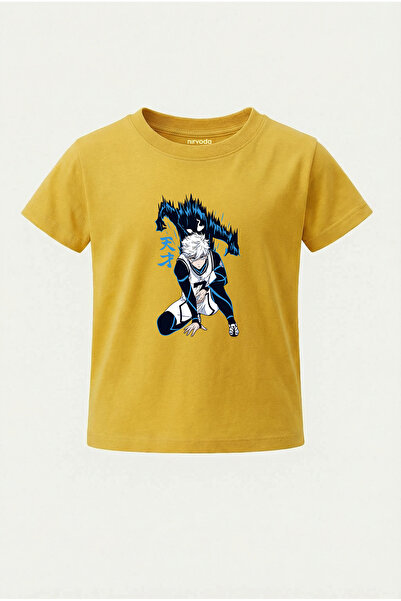 nirvoda تي شيرت للأطفال مطبوع عليه ناجي بلو لوك تي شيرت للأطفال