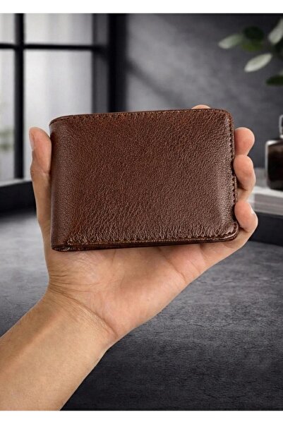 Duke Nickle Men's Brown Leather Wallet Classic Slim Design Men's Wallet