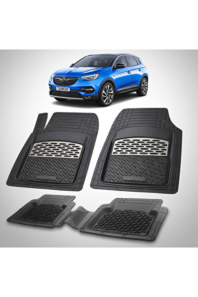 TEAMCAR Πατάκια συμβατά με SUV για Opel Grandland X 2017-2021 | Ασημί