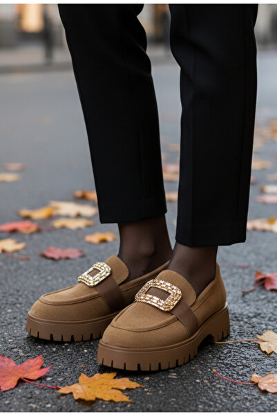 Dasha Women's brown suede Leather with ornament