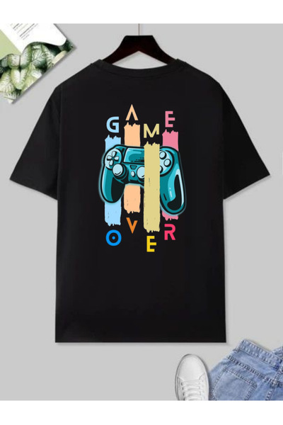 barsdepo Game over Printed T-Shirt, Oversized Unisex T-Shirt for Kids / Adults