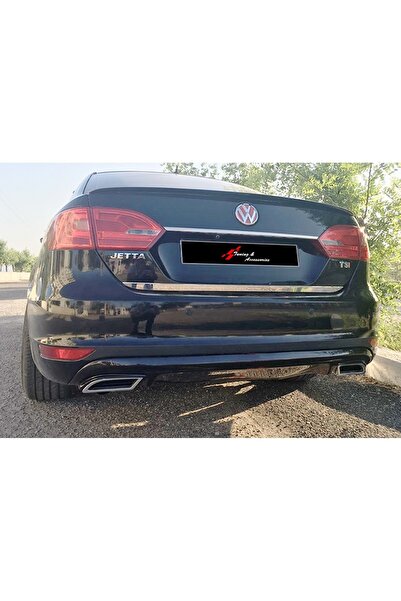 Tuning Vadisi Jetta Makyajsız Egzoz Görünüm Difüzör 2010-2014 Piano Black (Bo...