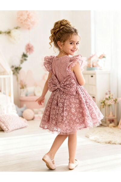 Lunas tekstil Daisy Patterned Buckle Dress-- Graduation-dog Day And Celebrati...