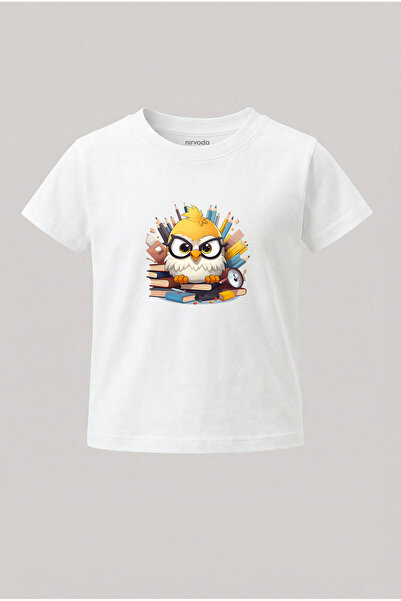 nirvoda Παιδικό μπλουζάκι με στάμπα Student Chick για παιδιά