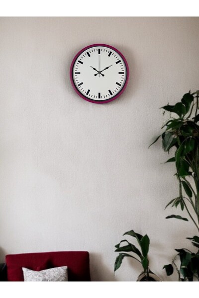 alpotekno 36 cm Pink Decorative Wall Clock