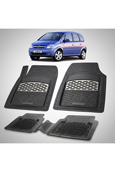 TEAMCAR Πατάκια δαπέδου συμβατά με Opel Meriva A MPV 2003-2010 | Ασημί