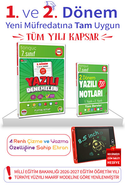 Tonguç Yayınları 7. Sınıf 2. Dönem Tüm Dersler Yazılı Denemeleri & Notları | ...