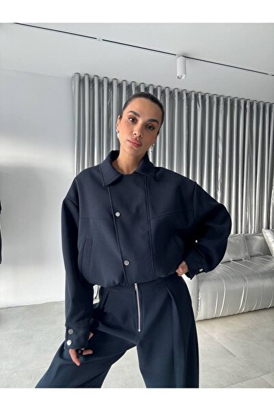 D'RECCY Premium Design Zipper Detailed Trousers-Bomber Jacket 2-Piece Set