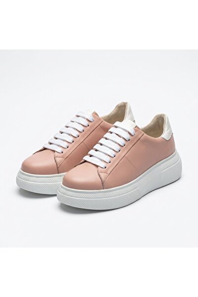 PaulStyle Γυναικεία sneakers σε χρώμα nude, από φυσικό δέρμα, Asti-207 - Nude...