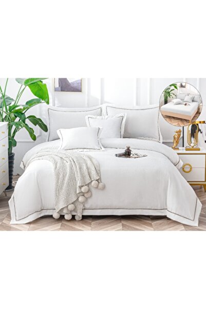 Casa Pucioasa Duvet Cover Set Set - 6 Pieces Multicolor, Smooth Cotton with E...