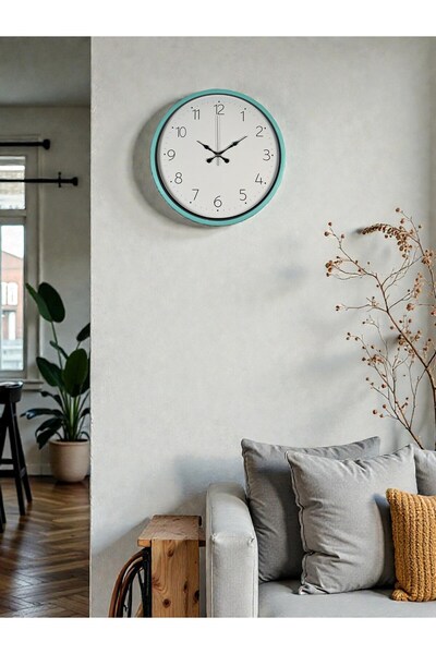 alpotekno 36 cm Turquoise Standard Wall Clock