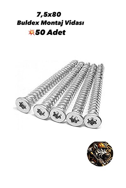 Tasarım Birinci Kalite Buldex Montaj Vidası Dübelsiz 7,5x80