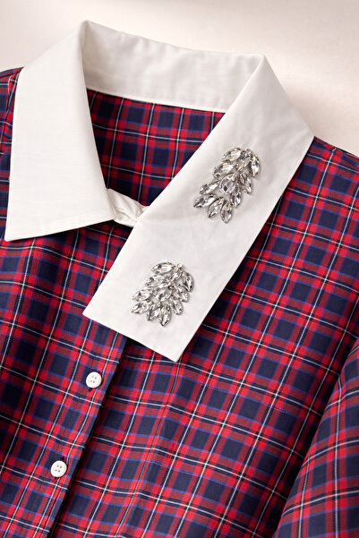 vikitekno Women's Premium Quality Stone Detailed Shirt