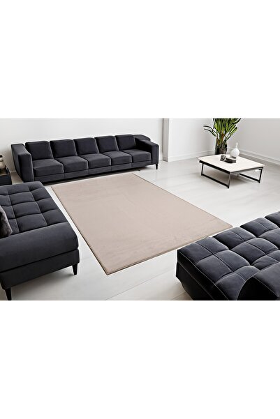 HOME AURAA Horizon Solid Shaggy Rug-Beige-160x230cm