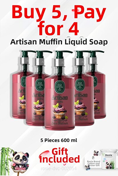 Eyüp Sabri Tuncer صابون سائل أرتيزان مافن 600 مل اشترِ 5 واحصل على 4 وروزي باموت