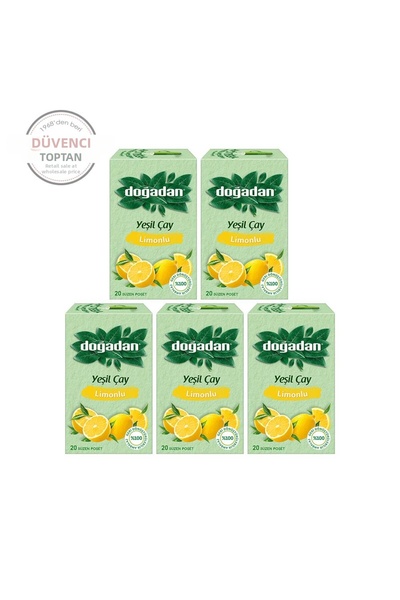 Doğadan شاي أخضر بالليمون 20 × 5 قطع