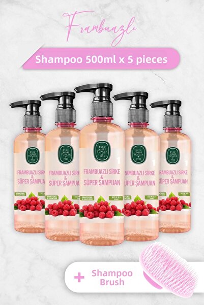Eyüp Sabri Tuncer فرامبوزلي سيريك وسوبر شامبو 500 مل × 5 قطع وفرشاة شامبو