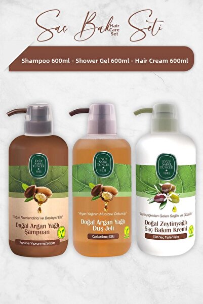 Eyüp Sabri Tuncer شامبو وجل استحمام وبلسم للشعر بزيت الأرغان