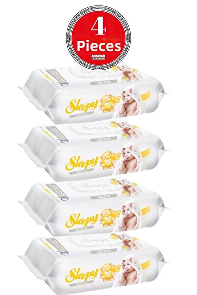 Sleepy مناديل مبللة للبشرة الحساسة 90 منديل 4 قطع
