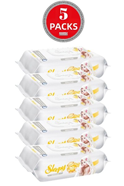 Sleepy مناديل مبللة للبشرة الحساسة 90 منديل 5 قطع