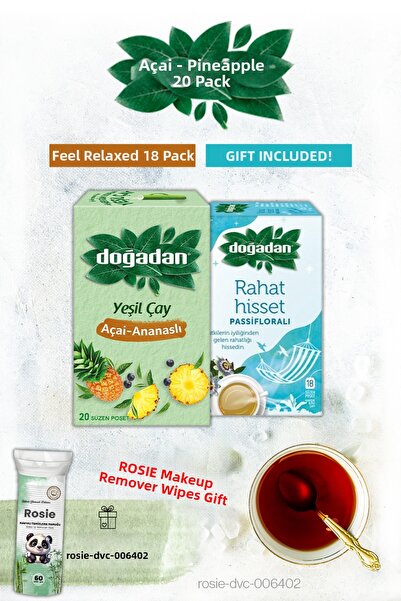 Doğadan شاي الأساي بالأناناس والفلورا باسيف مع أكياس شاي وهدية روزي