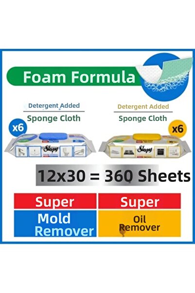 Sleepy منشفة تنظيف الأسطح سهلة التنظيف لإزالة الزيوت والترسبات الكلسية 12×30 ...