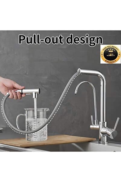 OEM Kitchen Sink Faucet with New Movable Water Purification Outlet, Spiral Ch...