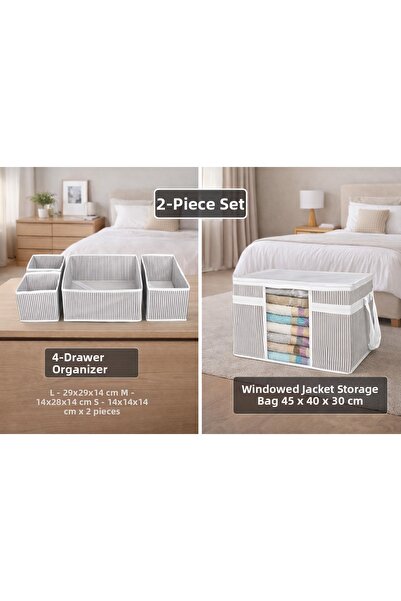 PONÇİK BEBEK Οργανωτής συρταριών 4 τεμαχίων & Οργανωτής ρούχων/αντικειμένων π...