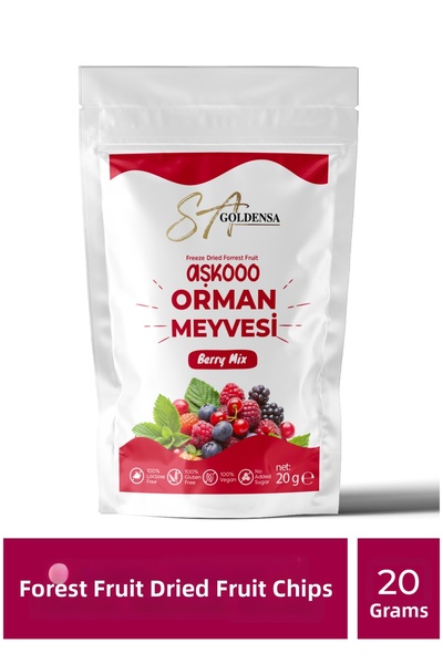 SA GoldenSA Aşkooo Forest Fruits Dry Fruit Chips - Freeze Dried Crispy Forest...