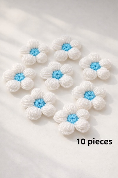 Attolya 10 قطع من زهور الأقحوان البوفيدية مقاس 6 سم، مصنوعة يدويًا، مواد للحر...