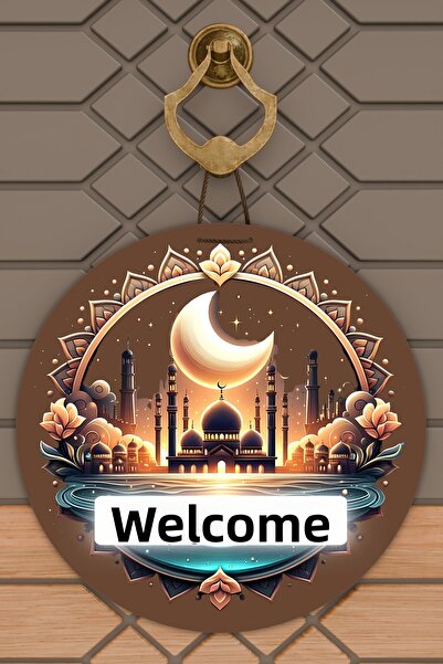 Dormot High-Quality Digital Printing, Welcome Ya City Ramadan-Themed Door Dec...
