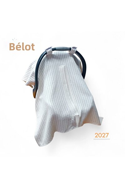 BELLOT غطاء عربة أطفال محبوك من قماش البيكيه 2027
