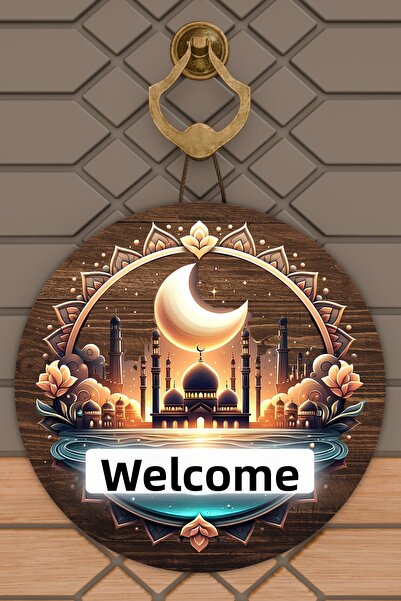 Dormot High-Quality Digital Printing, Welcome Ya City Ramadan-Themed Door Dec...