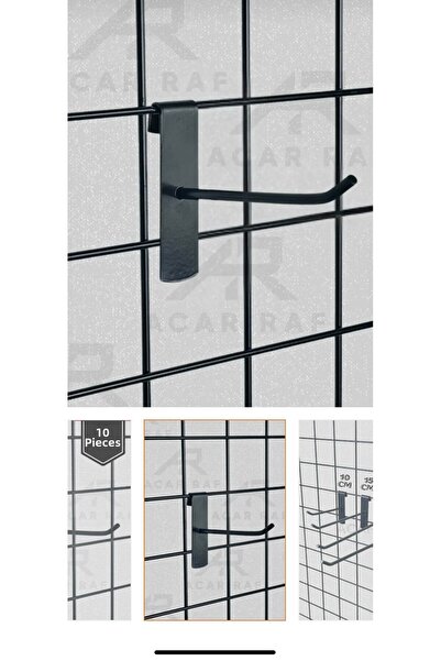 Empressco 10 Pieces of Wire Board Hooks, 25 Cm, Durable and Convenient Accessory