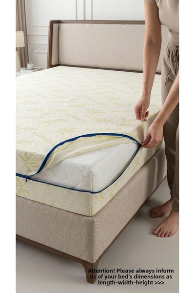 Artex Bamboo 180X200 Mattress Cover Protector Cover with Zipper Quilted Fit Z...