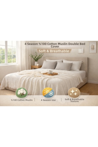 TECHTACT 100% Cotton 4 Season Muslin Single Pique 160-220 cm Soft Textured Be...