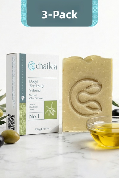 Chailea صابون زيت الزيتون الطبيعي المصنوع يدويًا - كاستيل مرطب للبشرة الجافة،...