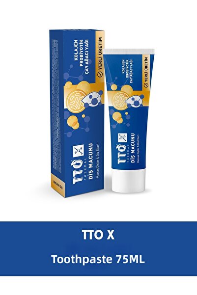 TTO معجون أسنان إكس بالكولاجين وزيت شجرة الشاي للأسنان الحساسة 75 مل