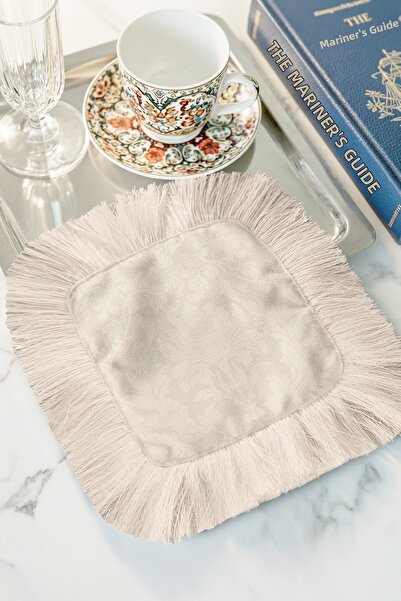 Evimde Bambaşka منديل تقديم القهوة المزخرف بالشراشيب على الطراز الباروكي - من...