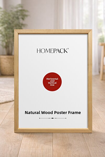 HOMEPACK Natural Wood Framed Poster Frame, Blank Frame, Picture Frame Wood-Frame