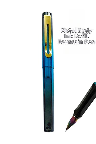 SEYFİKİRTASİYE 0.36mm ef nib fountain pen with ink converter - metal body