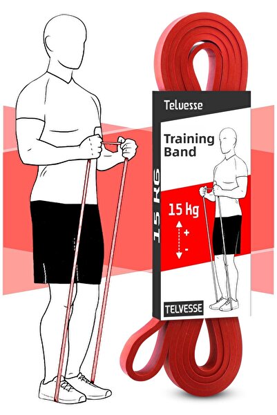 Telvesse Κόκκινη ζώνη αντίστασης 15 KG - Μέτριας σκληρότητας ελαστικό για προ...