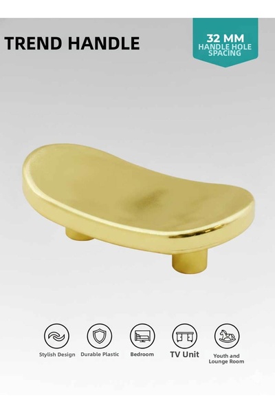 İMT AKSESUAR Luxury Trend Handle Gold (32 mm) Mobiya Bedroom Tv Unit Console ...