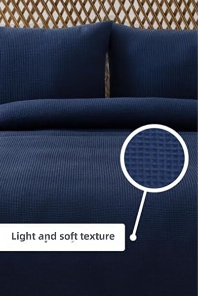Nacario Nrcrioshop Denizli Double Piqué Set Navy Blue 200X220 cm 1201248