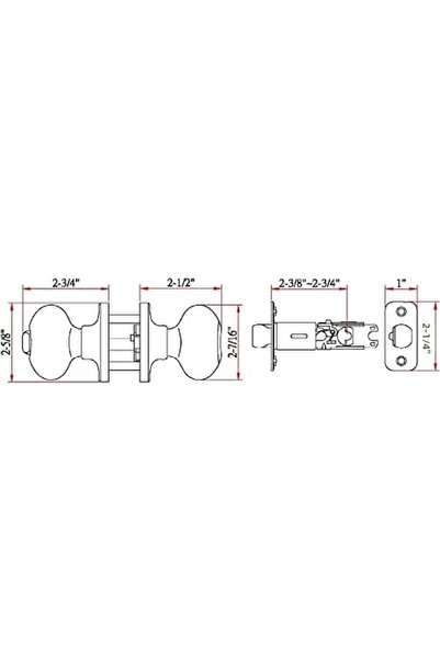 Yıldızan TAMGÜN 750596 Buton de ușă de intrare cu zăvor cu 2 direcții, clasa ...