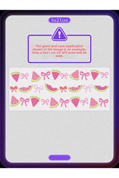 DYENOTE طباعة نقل حراري على الأكواب بتقنية UV DTF - تصميم البطيخ - ملصق مقاوم...