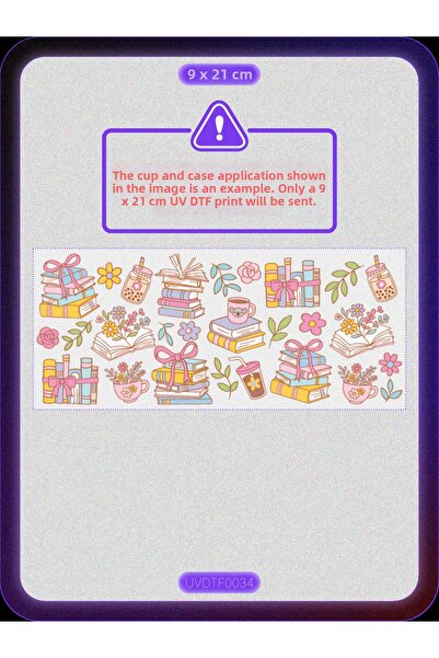 DYENOTE طباعة نقل حراري على الأكواب بتقنية UV DTF - كتاب - ملصق مقاوم للماء (...